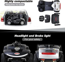 Cargar imagen en el visor de la galería, 4 Wheel Mobility Scooter For Seniors Compact Heavy Duty Mobile Powered Mobility Scooters Electric Powered Wheel scooter Device For Travel Adults