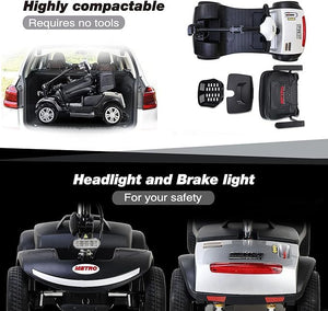 4 Wheel Mobility Scooter For Seniors Compact Heavy Duty Mobile Powered Mobility Scooters Electric Powered Wheel scooter Device For Travel Adults