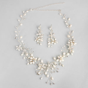 Pearl necklace and earring Accessories set for Occasions