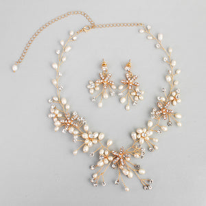 Pearl necklace and earring Accessories set for Occasions