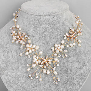 Pearl necklace and earring Accessories set for Occasions