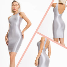 Cargar imagen en el visor de la galería, High Elastic Backless Slimming Reflective Simple Dress