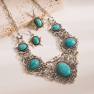 Alloy High-end Temperament Earring Necklace Set for occasions