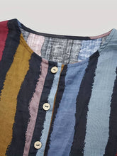 Cargar imagen en el visor de la galería, Men&#39;s Long Sleeve Vertical Striped Thobe With Pocket