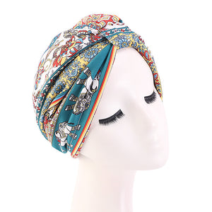 National Style Turban Hat With Satin Lining