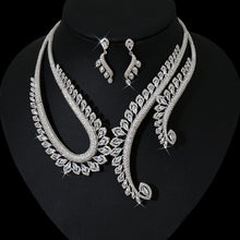 Charger l&#39;image dans la galerie, INS Wind Zircon Necklace Earring Set for Occasions