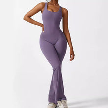 Load image into Gallery viewer, Women Sleeveless Flare Jumpsuits Fitness Yoga Long Pants