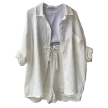 Load image into Gallery viewer, Long Sleeved Shirt Casual Two-piece Set