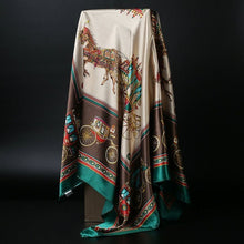 Charger l&#39;image dans la galerie, Large Square Scarf Simulation Silk Scarf Shawl All-match Scarf Scarf