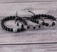 Charger l&#39;image dans la galerie, 3pcs/set natural stone beads men bracelet set