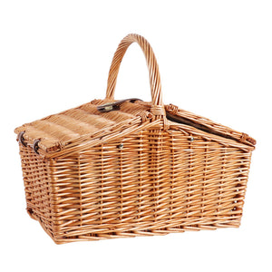 Large Capacity Outdoor Rattan Woven Picnic Basket