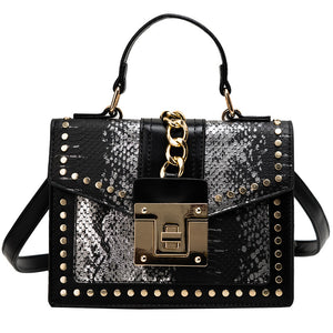 Luxury Fashion snake pattern handbag for women Purse