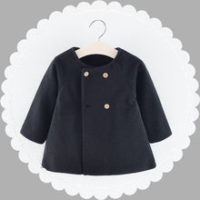 Cargar imagen en el visor de la galería, Autumn and winter new round neck long sleeve coat children&#39;s Cape overcoat