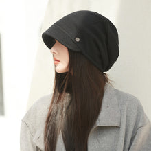 Charger l&#39;image dans la galerie, Japanese Style Beanie Hat Small Face Sleeve Cap Big Head Circumference Pile Style