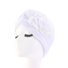 Charger l&#39;image dans la galerie, Ladies Sequin Flower Turban Toe Hat Fold