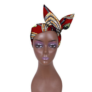 African Women Wax Cloth Cotton Turban