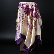 Charger l&#39;image dans la galerie, Large Square Scarf Simulation Silk Scarf Shawl All-match Scarf Scarf