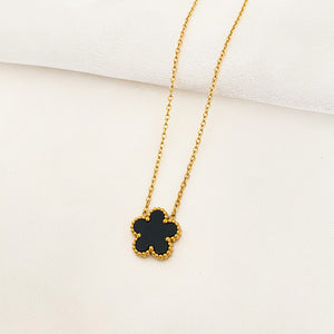 Five-leaf Flower Pendant Necklace Earring Bracelet Set for occasions