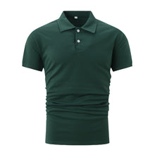 Load image into Gallery viewer, Samo Zaen Polo Shirt Men Solid Color Button Lapel Button Top