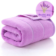 Charger l&#39;image dans la galerie, Lavender Soft Absorbent Embroidered Striped Bath Towel