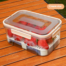 Charger l&#39;image dans la galerie, Portable Draining Vegetables Refrigerator Crisper Outdoor Picnic Basket Snacks Fruit Storage Box