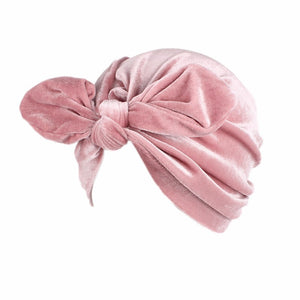 New rabbit ears velvet turban hat