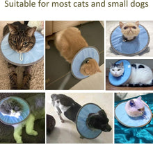 Cargar imagen en el visor de la galería, Waterproof Cat Recovery Collar  Adjustable Pet Cone Collar  Protective Cat Neck Cones To Stop Licking Wounds Lightweight Kitten Cones After Surgery Elizabethan E Collar For Cats Small Dog Puppy