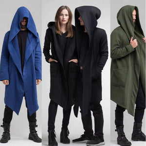 Men's Jacket Hooded Long Cardigan Coat