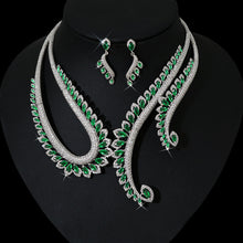 Charger l&#39;image dans la galerie, INS Wind Zircon Necklace Earring Set for Occasions