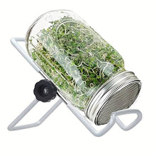 Cargar imagen en el visor de la galería, 2pcs, Mason Jar Stainless Steel Sprouting Stands + 2 Pcs Stainless Steel Sprouting Germination Jar Lids