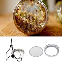 Cargar imagen en el visor de la galería, 1pc, Stainless Steel Germination Jar Wide Mouth Cover, Non-slip Bracket