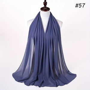 Solid Color Veil Chiffon Hijab