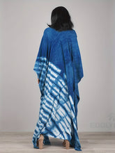 Charger l&#39;image dans la galerie, Striped Batwing Sleeve Kaftan, Loose V-Neck Kaftan Abbaya