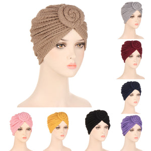 Snail Crumpled Turban Hat Multicolor Fashion