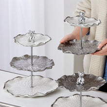 Charger l&#39;image dans la galerie, Ceramic Skewer Count Heart Plate Cake Stand Afternoon Tea Three-layer Fruit Plate tableware