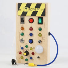 Cargar imagen en el visor de la galería, Children&#39;s Wooden Busy Board Switch Lights Circuit Board