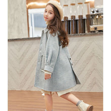 Charger l&#39;image dans la galerie, Older Children&#39;s Fashionable Mid-length Girl Woolen Coat