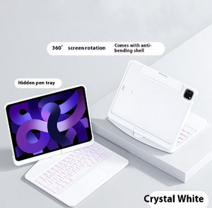 360 Swivel Keyboard Clear Case For IPad Smart Trackpad  office Keyboard Case Cover With Pen Slot