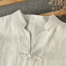 Charger l&#39;image dans la galerie, Samo Zaen Linen Shirt Chinese-style Loose Men