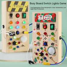 Cargar imagen en el visor de la galería, Children&#39;s Wooden Busy Board Switch Lights Circuit Board