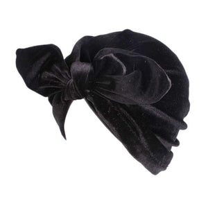 New rabbit ears velvet turban hat