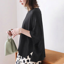 Load image into Gallery viewer, Japanese 6-color Cotton Batwing Sleeve Oversized Loose T-shirt For Women