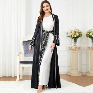 Women's Suit Two-piece Middle Eastern Long-sleeved Dress For Women Abbaya