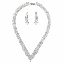 Laden Sie das Bild in den Galerie-Viewer, Elegant Fashion Zircon Necklace Earring Set for Occasions