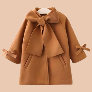 Fashion long sleeve foreign style medium length woolen coat