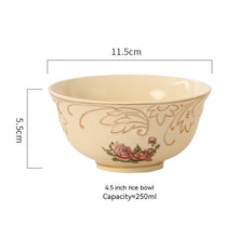 Charger l&#39;image dans la galerie, European-style Ceramic Tableware Household Rice Bowl Soup Dish &amp; Plate Fruit Plate