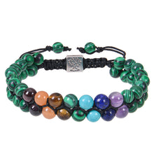 Charger l&#39;image dans la galerie, Fashion Jewelry 6mm 7 Chakra Stone Bead Yoga Meditation Bracelet Healing Crystal Double Layer Natural Gemstone Beaded Anxiety Bracelets For Women