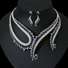 Charger l&#39;image dans la galerie, INS Wind Zircon Necklace Earring Set for Occasions