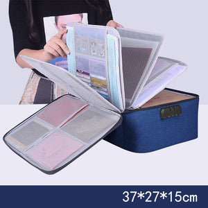 Credential Storage Bag Office Large-Capacity Multi-Function File Bill Folder