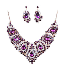 Charger l&#39;image dans la galerie, Colorful Bridal Necklace And Earring Set for occasions